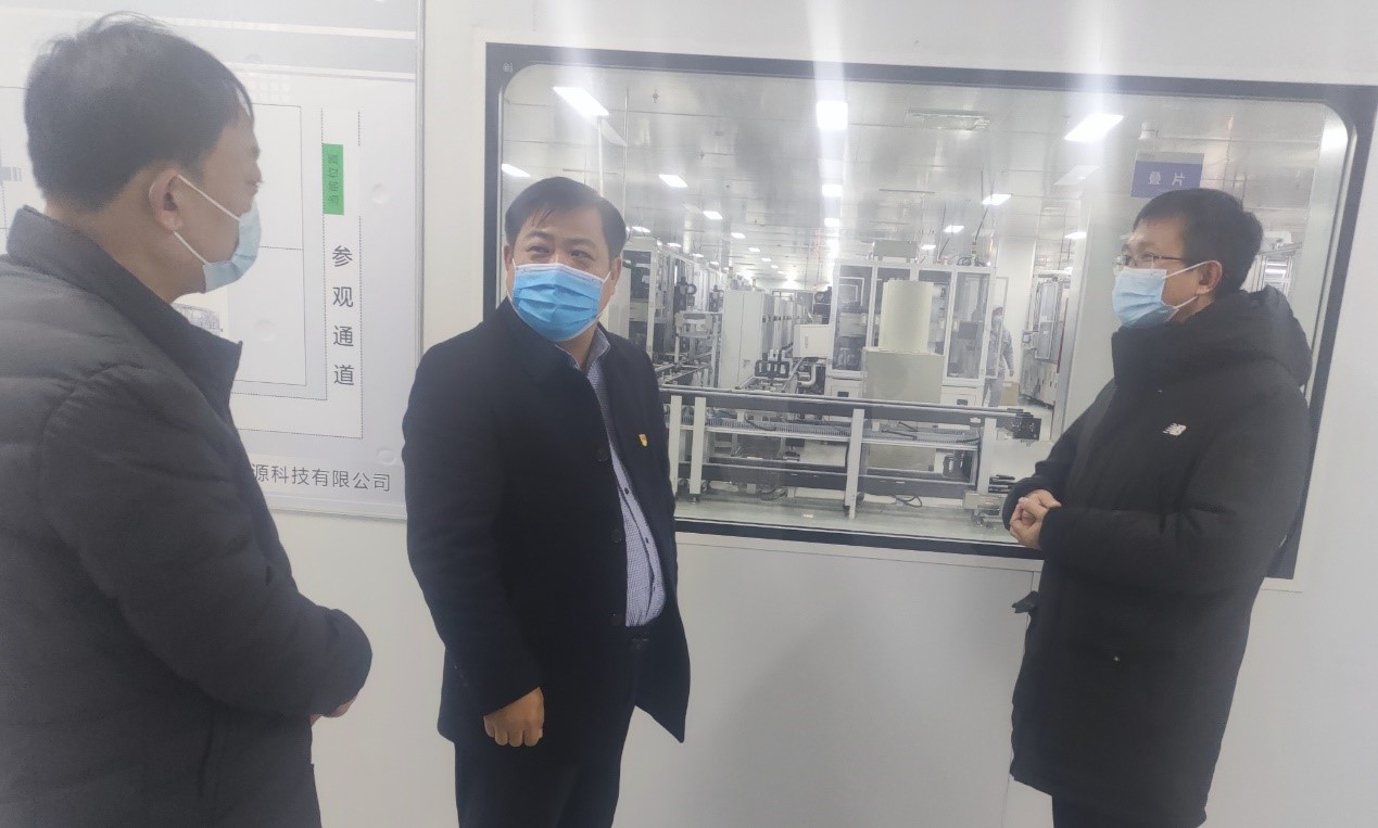 安陽縣委常委、紀委書(shū)記李月(yuè)亮(liàng)視(shì)察克能(néng)新能(néng)源（2021年(nián)2月(yuè)5日(rì)）